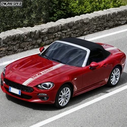 2PCS Car Hood Tail Decor Sticker For-Fiat 124 Spider Racing Accessories Sport Stripes DIY Film Customized Vinyl Decals