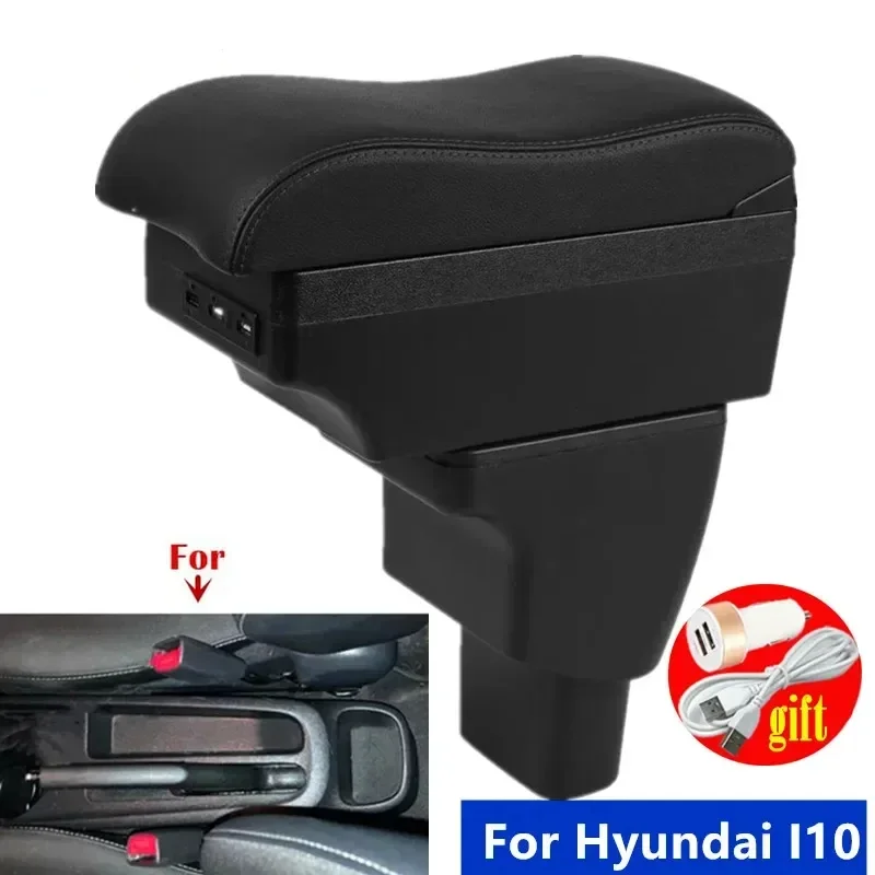 Para Hyundai I10 Caja de almacenamiento de reposabrazos de coche Piezas de reequipamiento dedicadas interiores-Accesorios de coche de diseño cómodo para Hyundai I10