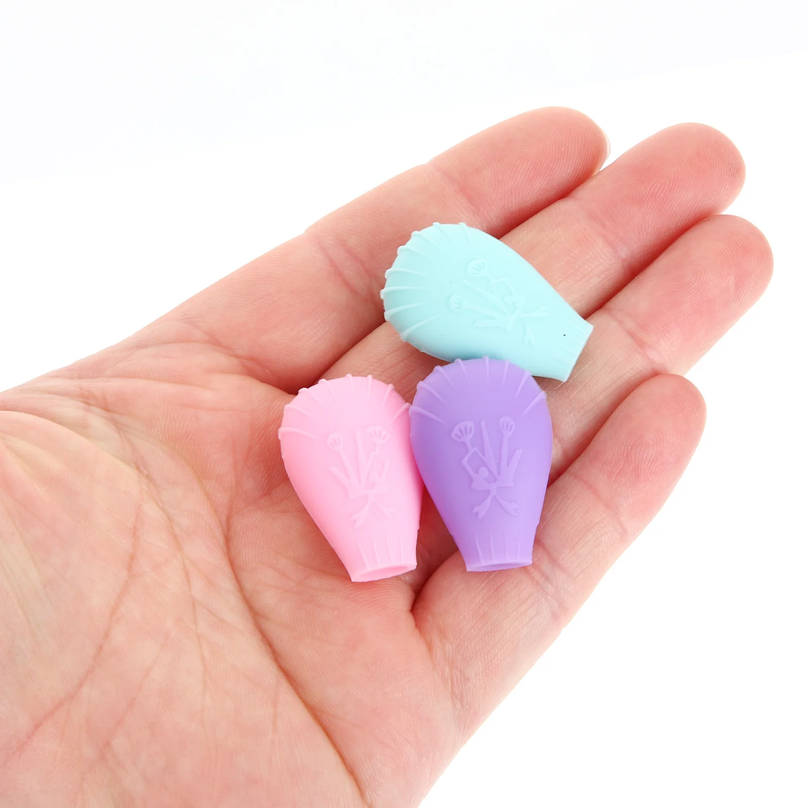 

3Pcs Silicone Brush Covers Makeup Brush Head Protectors Travel Storage for Eyeshadow Blush Powder Brushes Compact Case