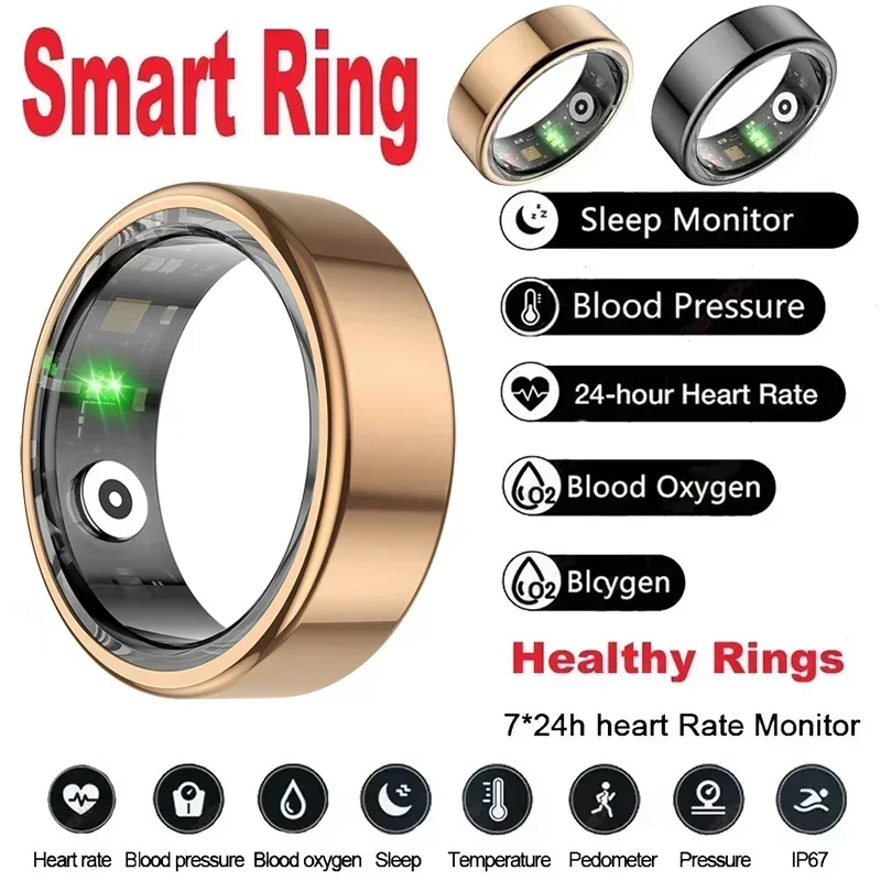 Smart Ring Men Women GPS Sports Fitness Tracker Health Sleep Health Monitor Waterproof Smart Ring Suitable For Android IOS