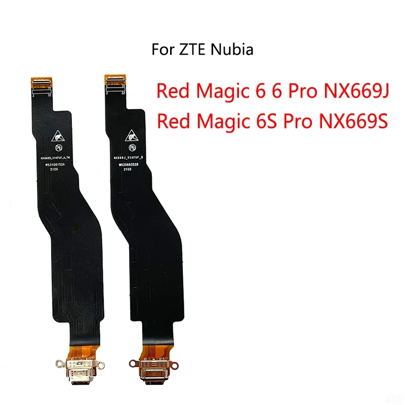 USB Charging Dock Connector Charge Port Flex Cable For ZTE Nubia Red Magic 5S 5G NX659j 6 Pro NX669j 6S 6R NX666j 7 NX679j NX709