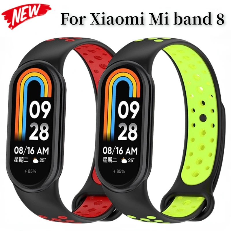 Silicone Strap For Xiaomi miband 8 Smart Watch Sports Soft Comfort Replacement Bracelet Wristband For Mi Band 8 Correa Accessory