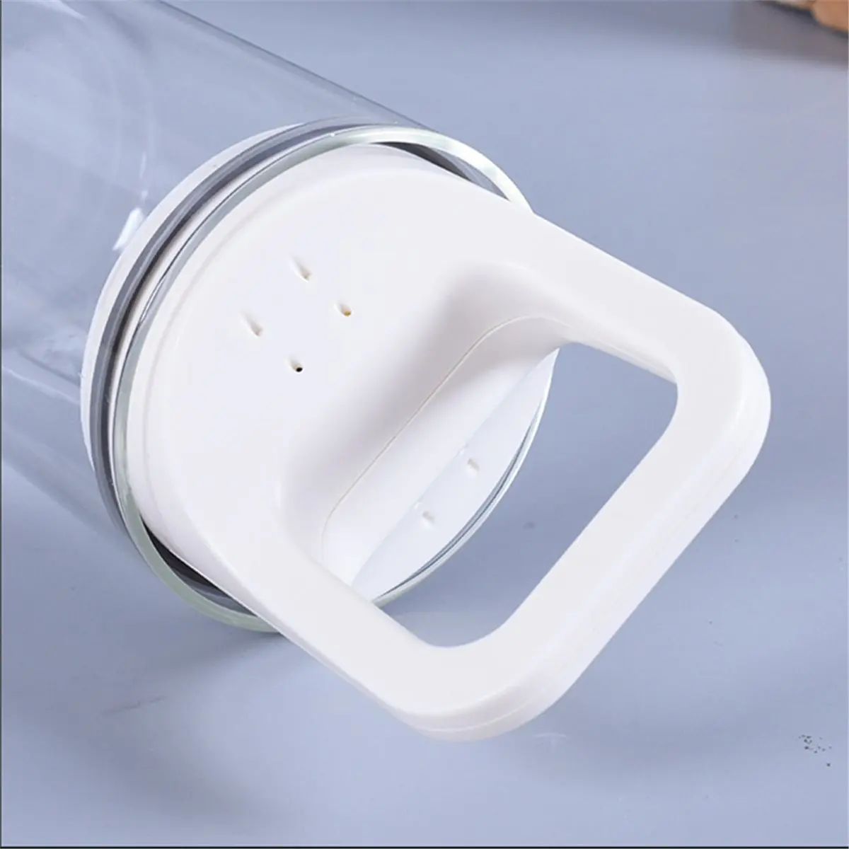 Premium Coffee Storage Canister 32oz Vacuum Seal Borosilicate Glass Container Airtight Push Lid Food Jar for Beans Tea