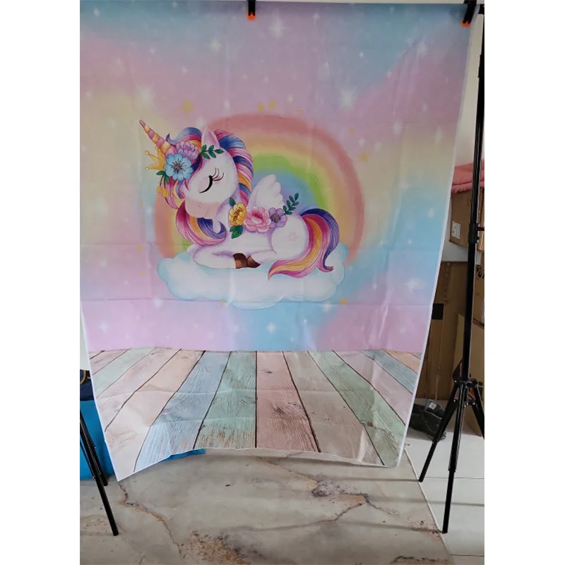 Flamingo Backdrops Birthday Party Flowers Fruit Baby Child Photographic Backgrounds Photocall Photo Studio 2261 HLN-01