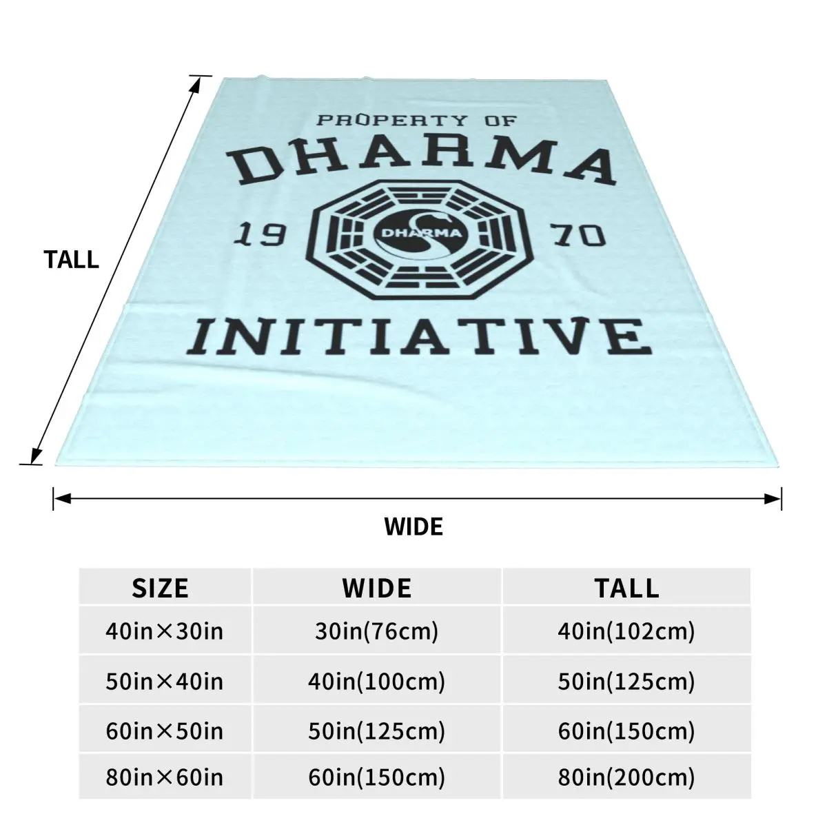 Dharma Initiative Blanket Flannel Sofa Throw Blanket Multi-function for Couch Bedding Travel Throws Bedspread Quilt