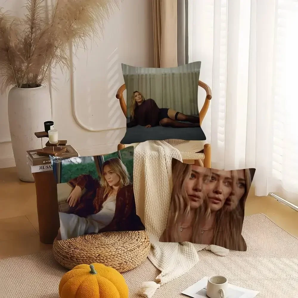 Singer H-Hilary Duff Roommates Pillow Gifts Home Office Furnishings Bedroom Sofa Car Cushion Cover case 45x45cm