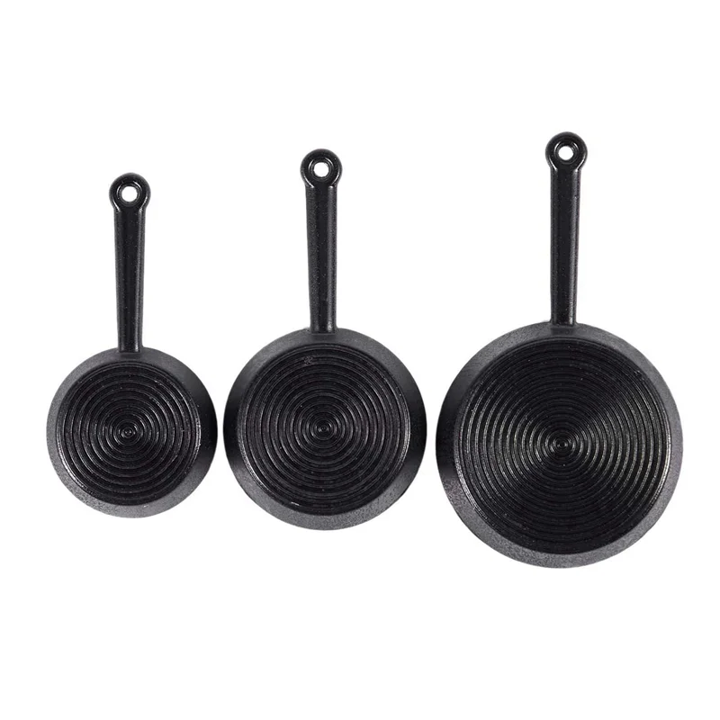 ODIES-1/12 مقياس 6 قطعة دمية مصغرة مقالي معدنية وعاء الطبخ تجهيزات المطابخ ملحقات المطبخ الأسود