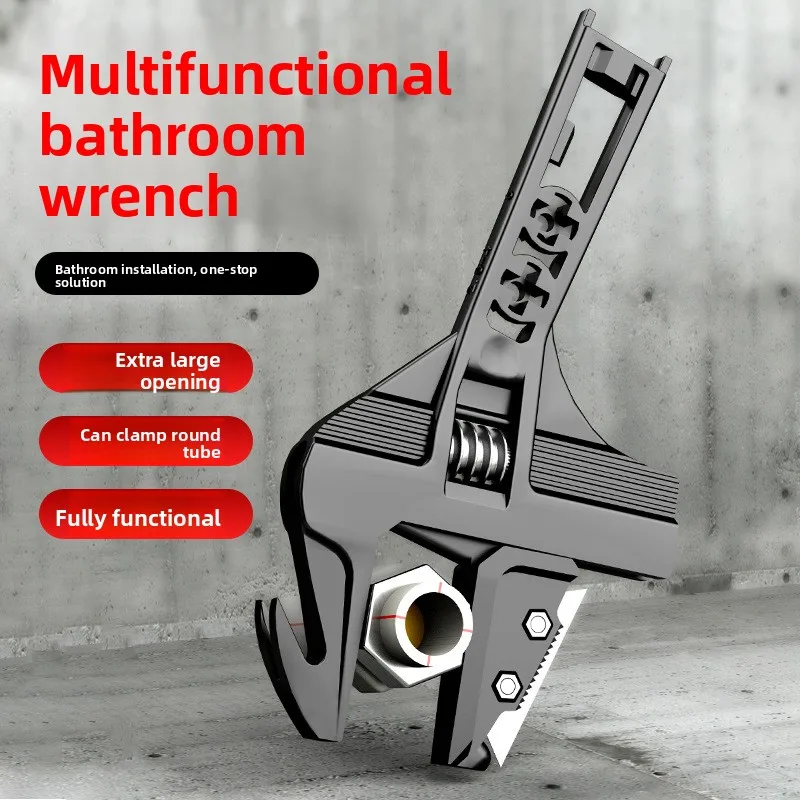 

12 in 1 Universal Wrench Set Chrome Vanadium Steel Large Opening Adjustable Spanner Multi Function Durable Plumbing Repair Tool