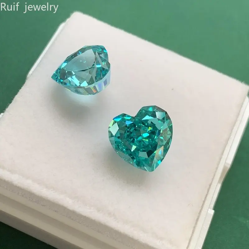 Ruif  Popular Paraiba Color 5A Crushed Ice Cutting Cubic Zirconia Gemstone Like Real Diamond CZ for Light Luxury Jewelry Making