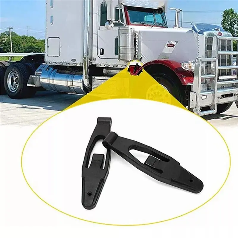 【مجموعات】ملحقات السيارات للسيارات لـ Peterbilt 357 367 377 378 379 388 389 Kenworth T300 T600 T800 W900 L56-0001 مجموعة قاعدة مزلاج غطاء محرك السيارة