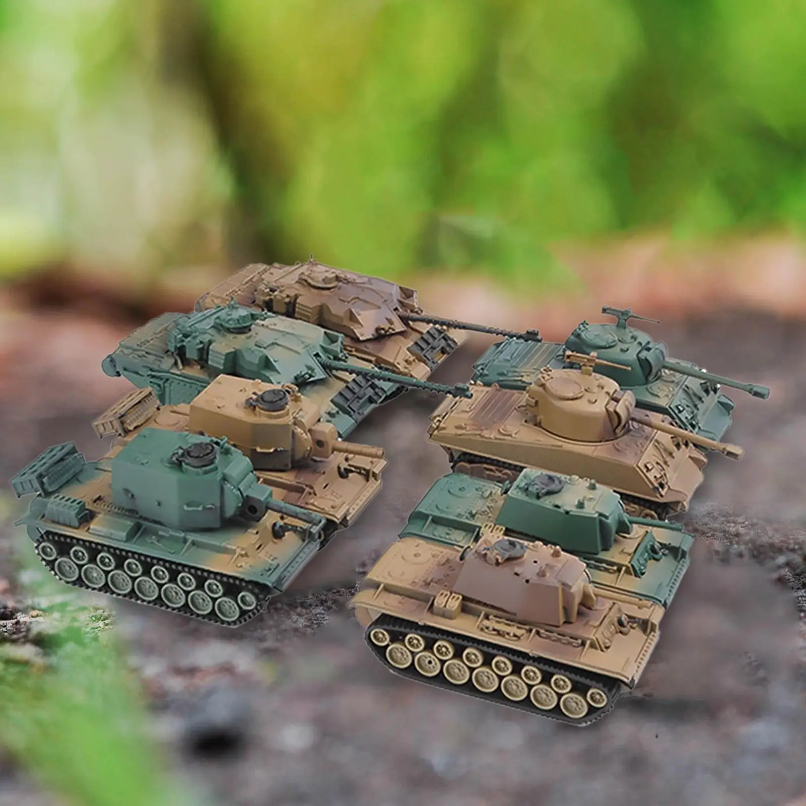 8 Stuks Plastic 1:72 Monteren Tank Kits Hobby Gebouw Tafel DIY Model Leger Battle Tank Ornamenten