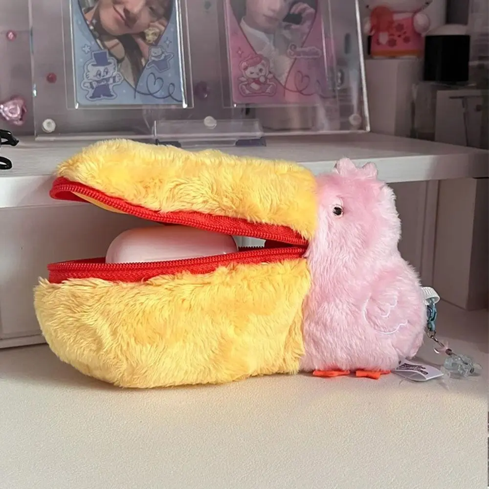 Imagem -05 - Pelican Cartoon Pencil Case Caixa de Papelaria Pen Holder Bolsa Estilo Coreano Bonito Plush Zipper Desktop Storage