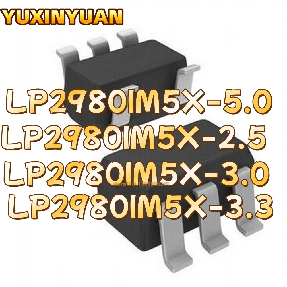 10 قطعة/الوحدة LP2980IM5-3.3 LP2980IM5X-3.3 LP2980IM5-3.3/NOPB-IC REG الخطي 3.3V 50MA SOT23-5/SC-74A/SOT-23-5 YUXINYUAN