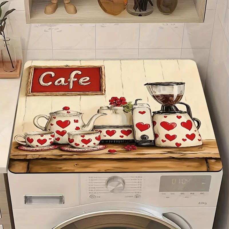 

Коврик для стиральной машины — декор для прачечной, ванной и кухни в кофейной тематике