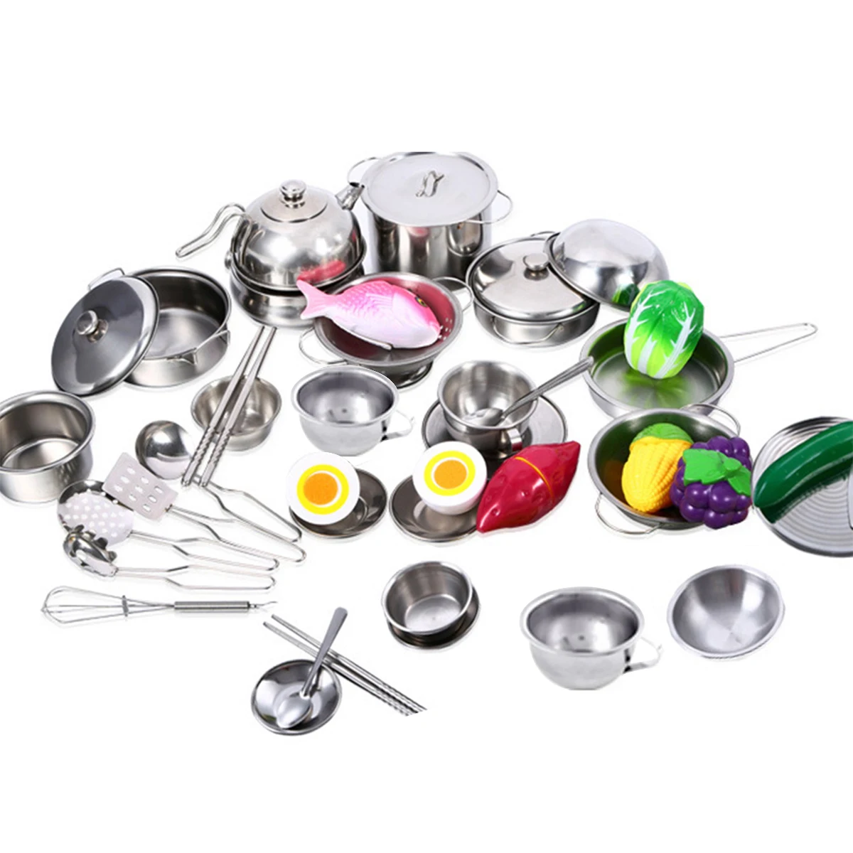 25 pièces ensemble de cuisine semblant jouer simulé cuisine mini jouet enfants jeu de rôle ensemble de cuisine cadeau éducatif pour enfants filles garçon