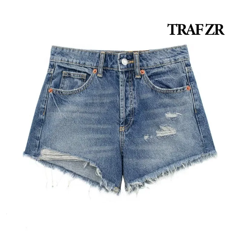 

TRAF ZR Denim Shorts Women's Sexy Hot Pants Japanese 2000s Style Korean Style 2024 Summer Y2k Harajuku Fashion Shorts