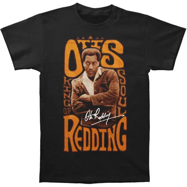 Otis Redding Men's King Of Soul Slim Shirt Classic Black Unisex S-5XL KE055