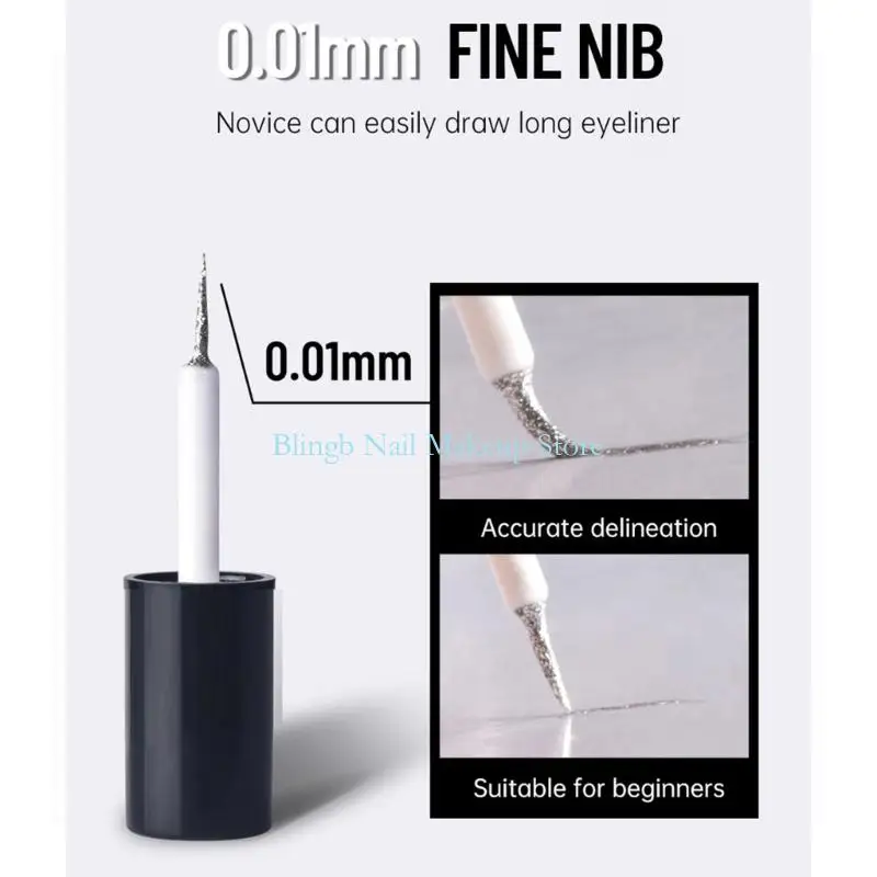 28ta Precise Brush Glitter LiquidEyeliners Smudge Resistant Formula Shimmery Eye Linerパーティーや毎日の摩耗に最適