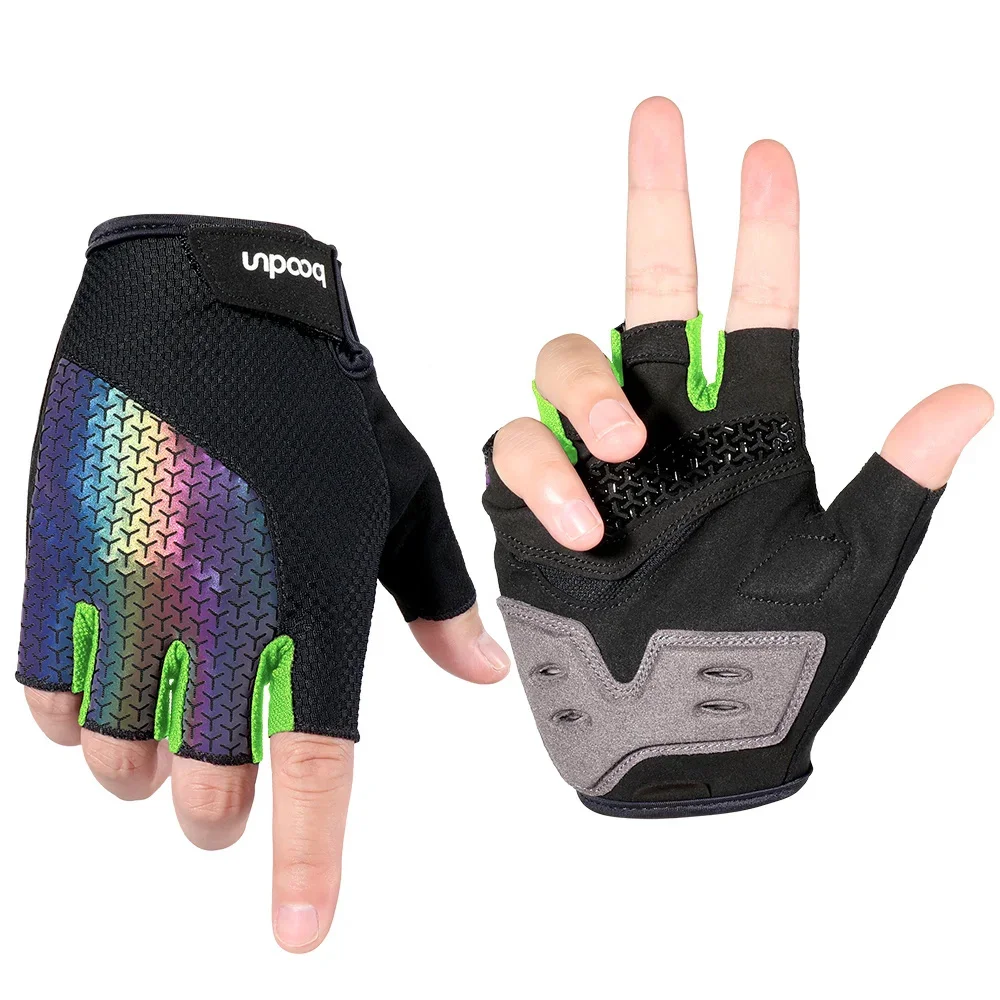 

Sports Half Finger Gloves Anti-shock Anti-slip Anti-sweat Silicone Pad Cycling Bicycle Fishing MTB Road Bike Glove Men Women