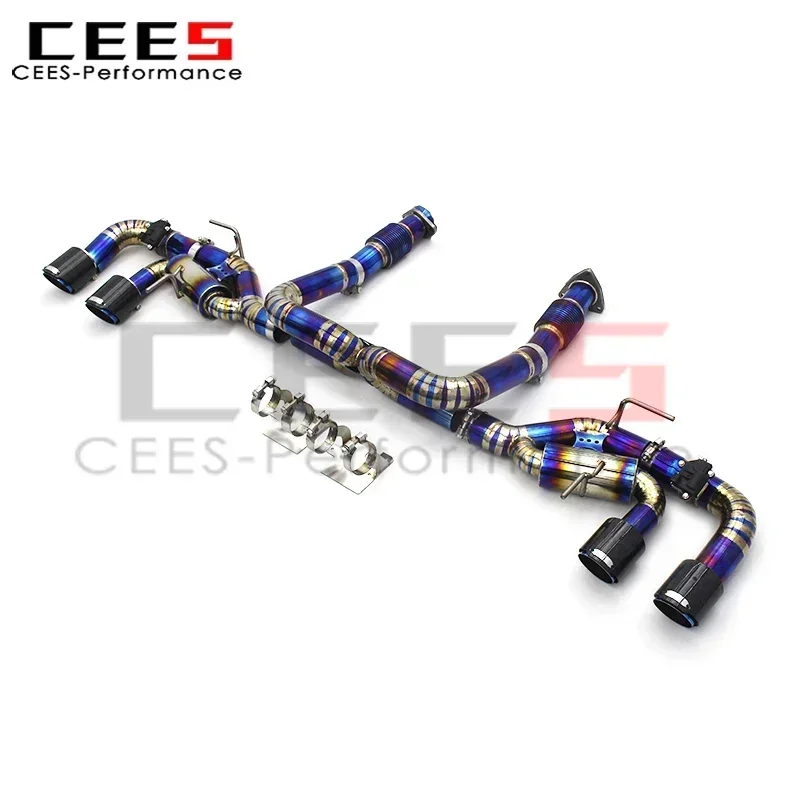 CEES Tuning Exhaust Catback for Chevrolet CORVETTE C8 2019-2023 Titanium Valvetronic Exhaust with Valve Extension Line System