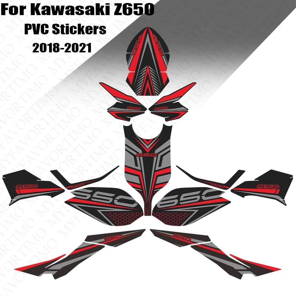 

Motorcycle For Kawasaki Z650 Z 650 Tank Pad Gas Fuel Oil Kit Knee Fender Fairing Body decoration Protection Stickers 2018-2021