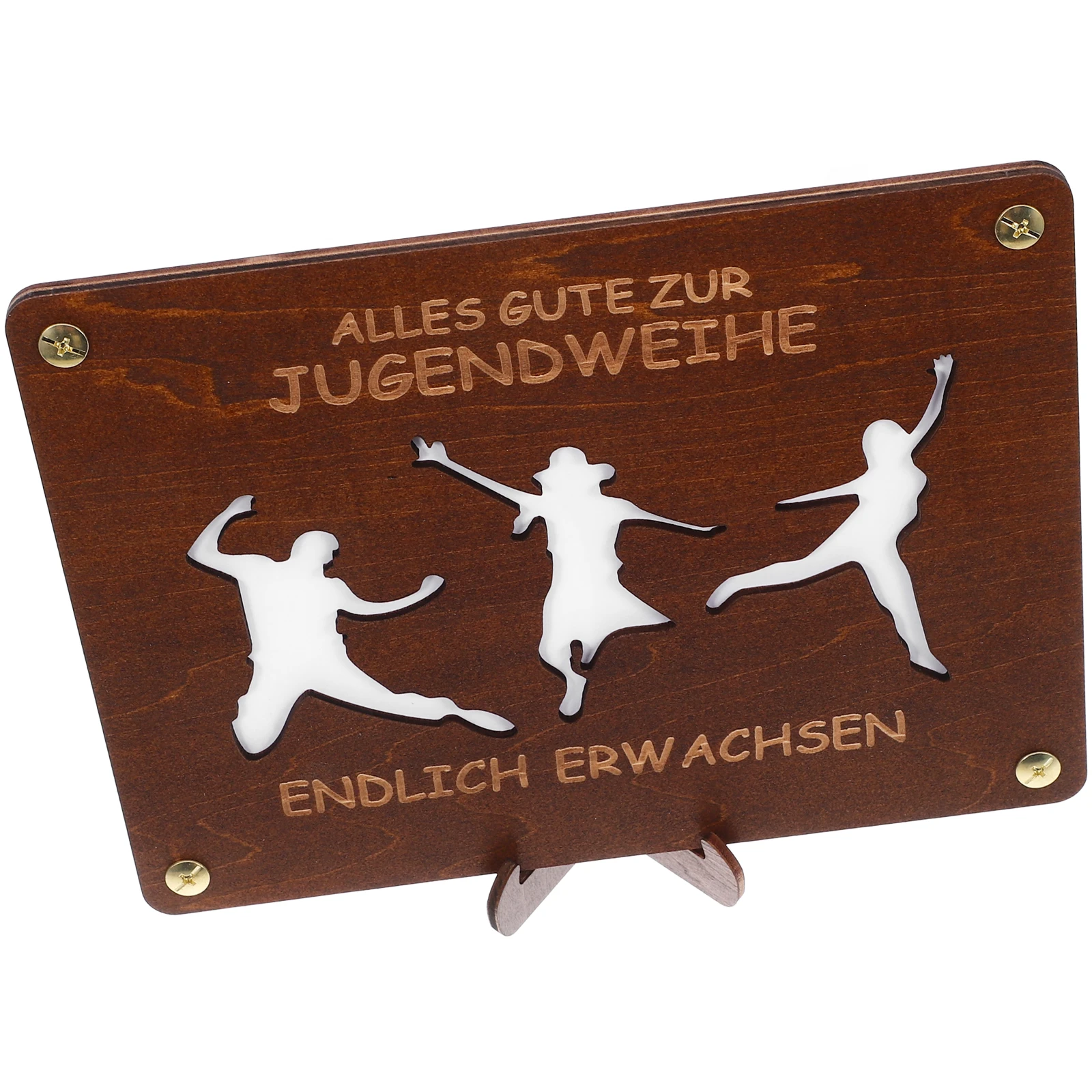 

Wood Money Container for Graduation Cash Display - Portable Wooden Wallet Holder for Cards and Bills, Space-Saving Desktop