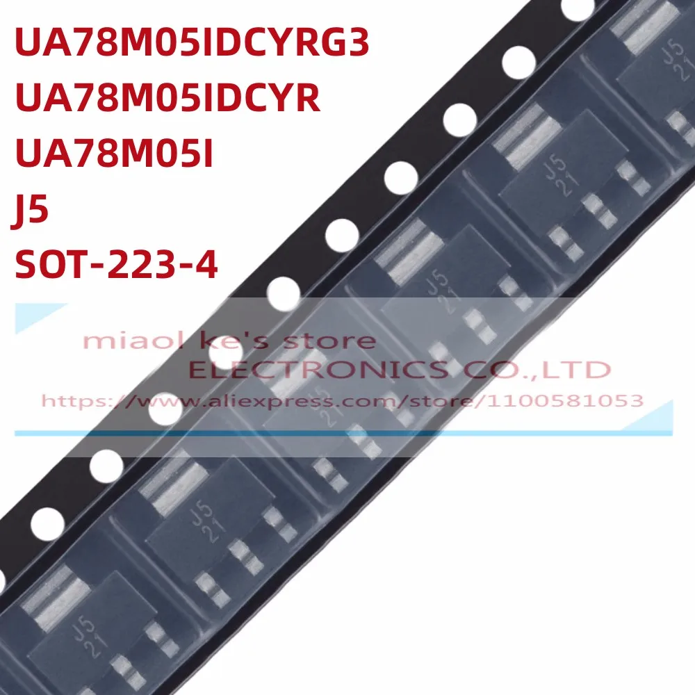 [10pcs] 100%New Original UA78M05IDCYR UA78M05 J5 - IC REG LINEAR 5V 500MA SOT223-4