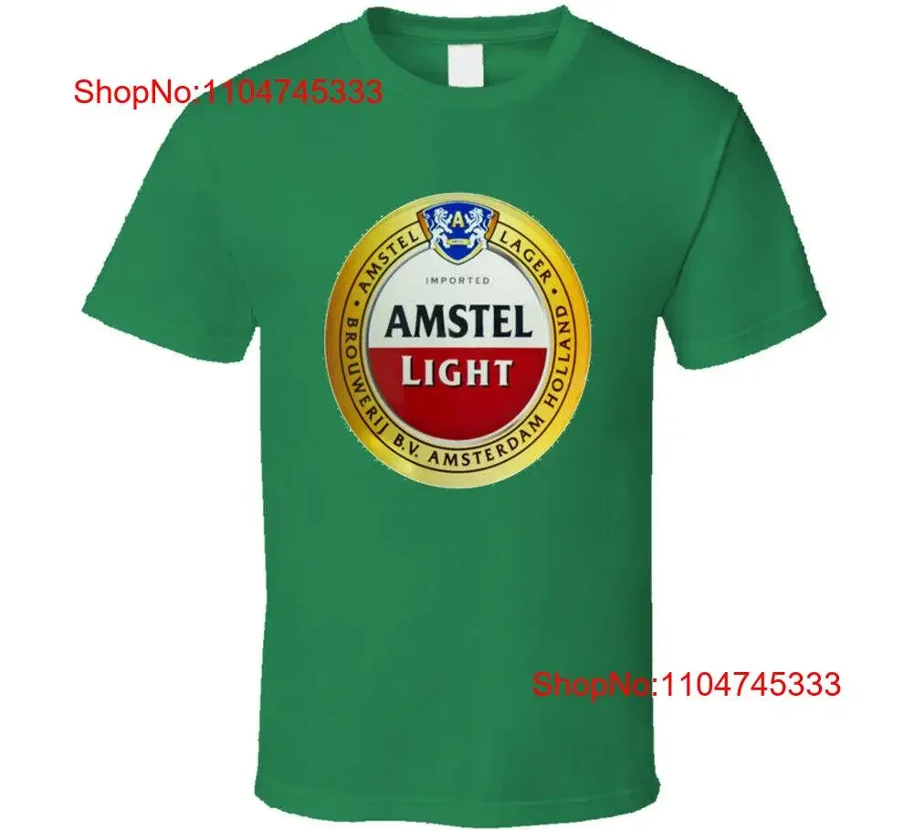 Amstel Light Beer Drink Alcohol camiseta vintage lavado suave cómodo versátil ligeramente Unisex estirado moda