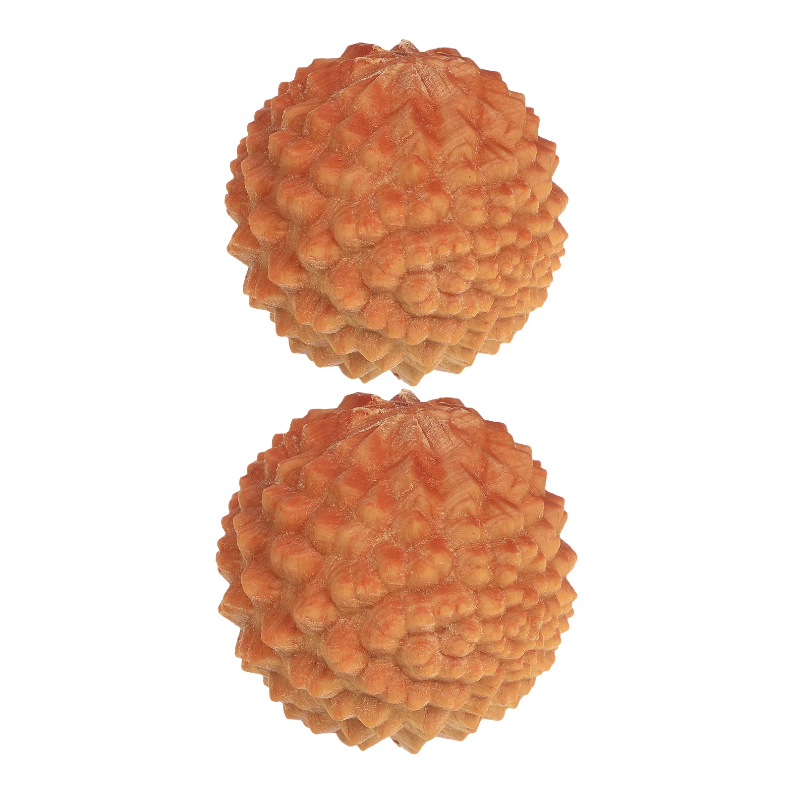 

2 шт. деревянные массажные шарики для рук в форме дуриана, портативный массажный шарик для рук, фитнеса, релаксации, практических упражнений