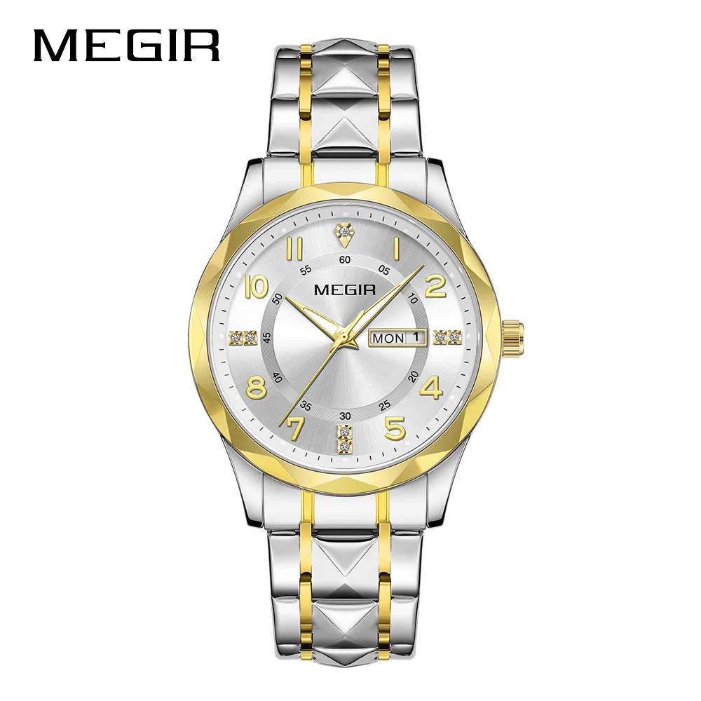 

MEGIR 1093 Quartz Watches for Man Calendar Luminous Business Fashion Waterproof Calendar Elegant Men Wristwatch reloj hombre