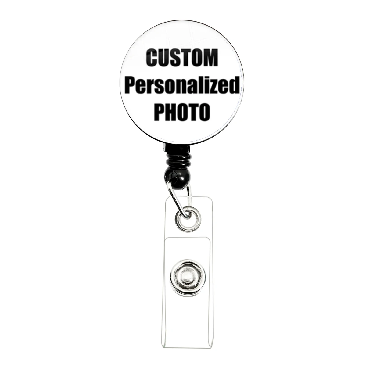 30mm Glass Cabochon Image Logo Retractable Badge Reel Lanyard Custom Customized Gifts For Friends, Colleagues, And Teachers