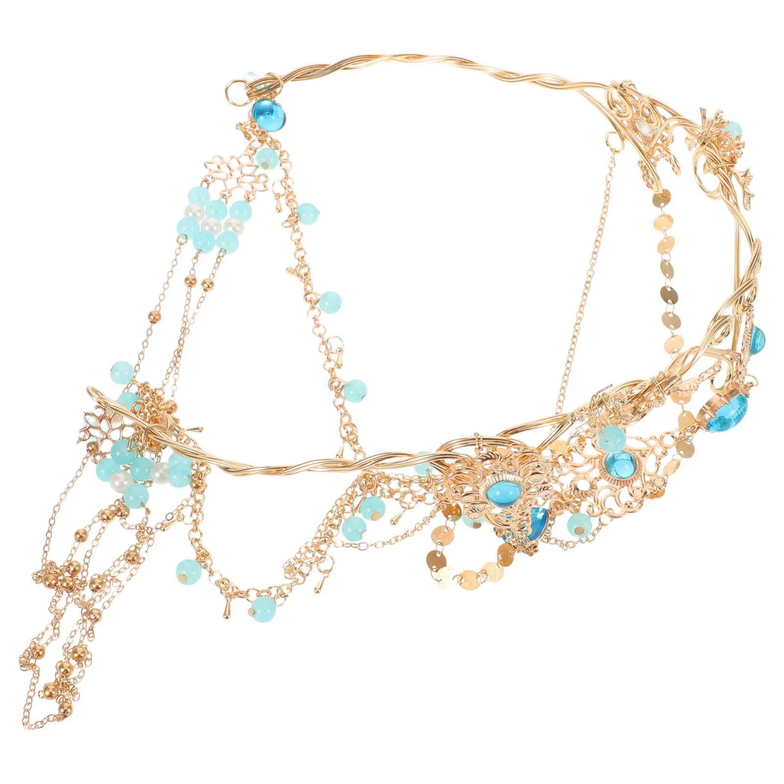 

Bridal Tassel Forehead Chain Ancient Chinese Style Headdress Wedding Festival Classical Photography Forehead Jewelry Prom Metal