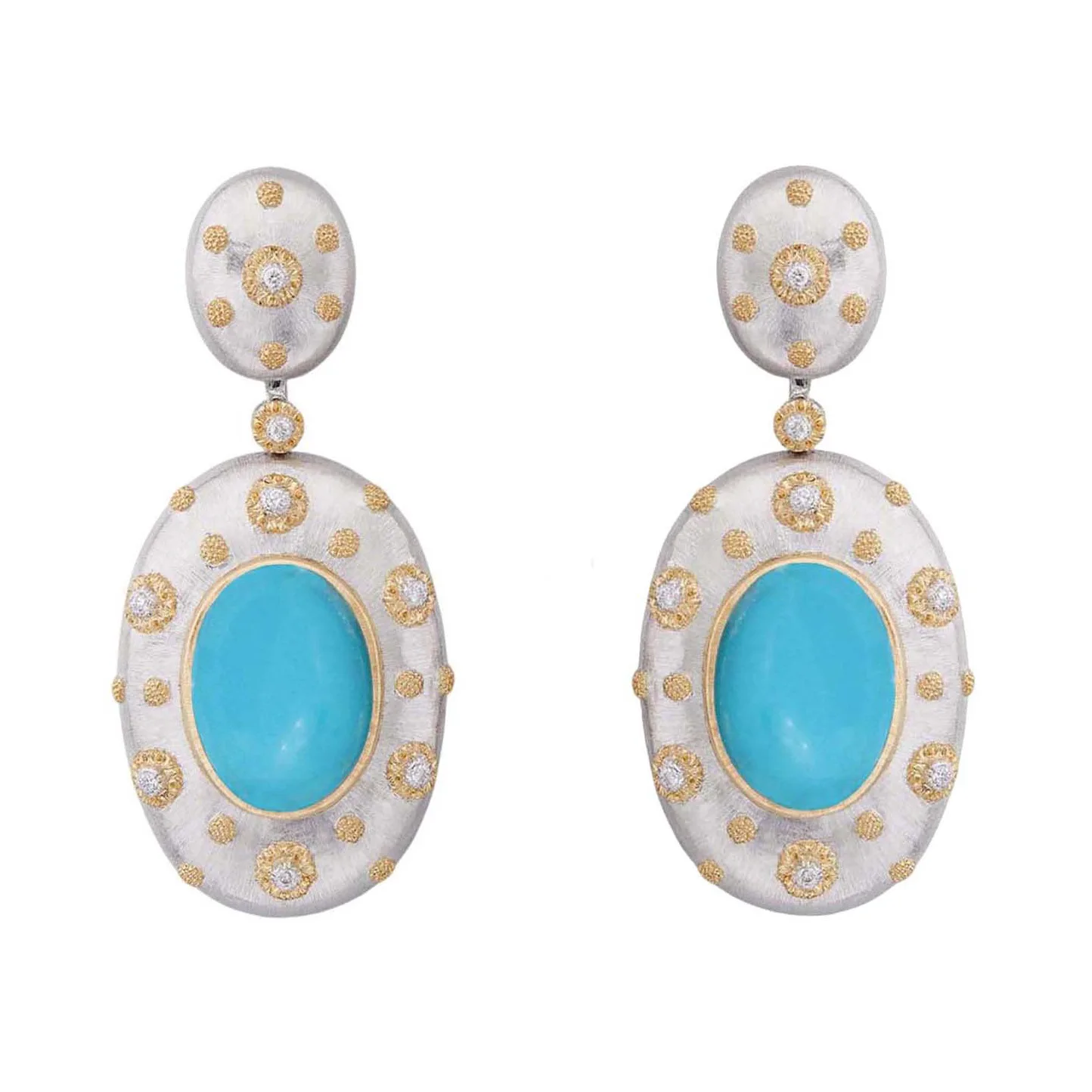 Vintage Byzantine Design 9.8ct Artificial Turquoise Retro Dangle Earrings for Women Wedding Party 925 Sterling Silver Jewellry