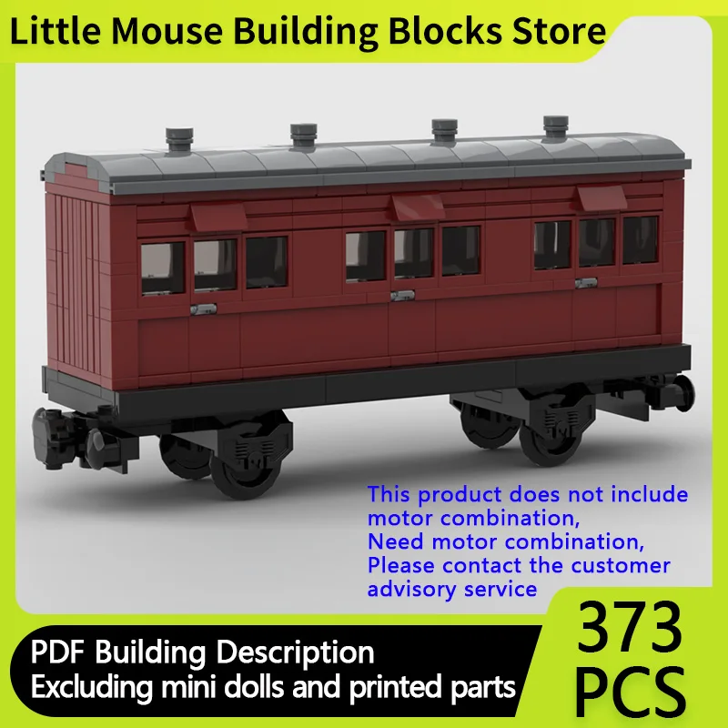 

Конструктор MOC: Модель городского автомобиля, красная пассажирская вагонная секция, модульная технология, подарки, праздничный набор для сборки, детские игрушки