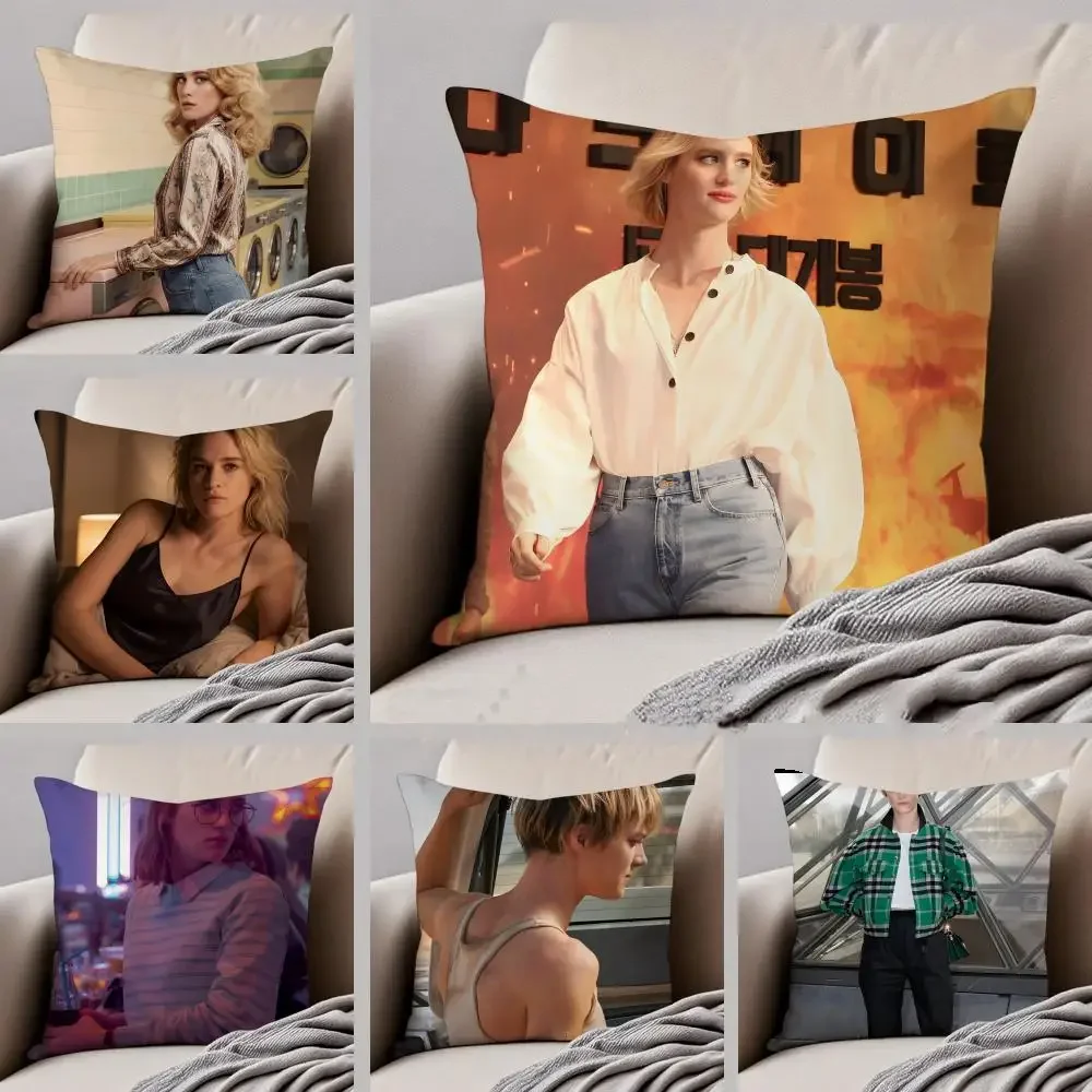 M-Mackenzie Davis Cushion Cover Linen Pillow Case Soft Breathable Protective Couch Room Decoration