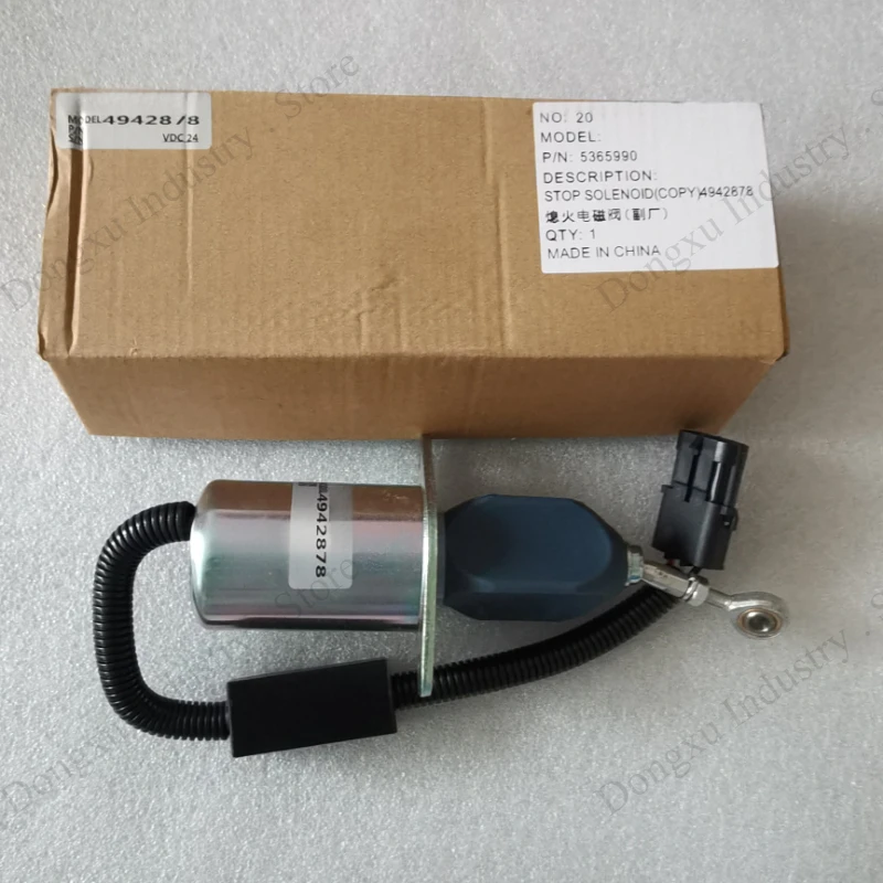 Original 5365990 Stop Solenoid Valve Spare Parts Engine Wheel Loader Fast Delivery