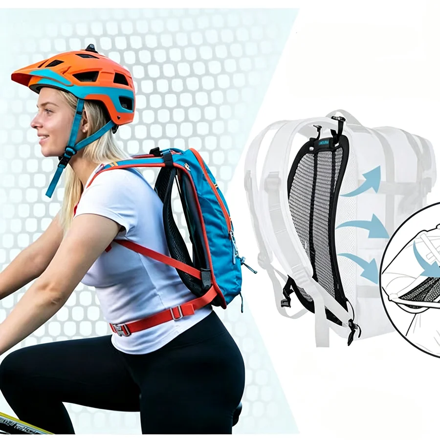 Ergonomic Ventilation Frame, Lightweight Spinal Support, Quick-Fit Airflow Back Panel for Hiking & Commuting Backpacks