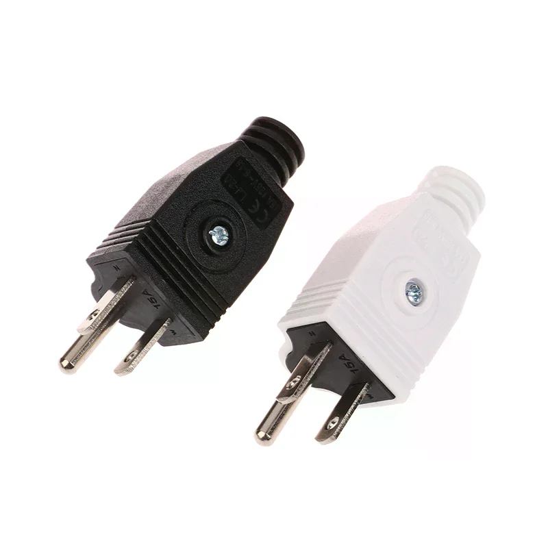 Detachable Plug American 15A AC Electrical Power Male Plug Adaptor Adapter Wire Rewireable Extension Cord Connector American