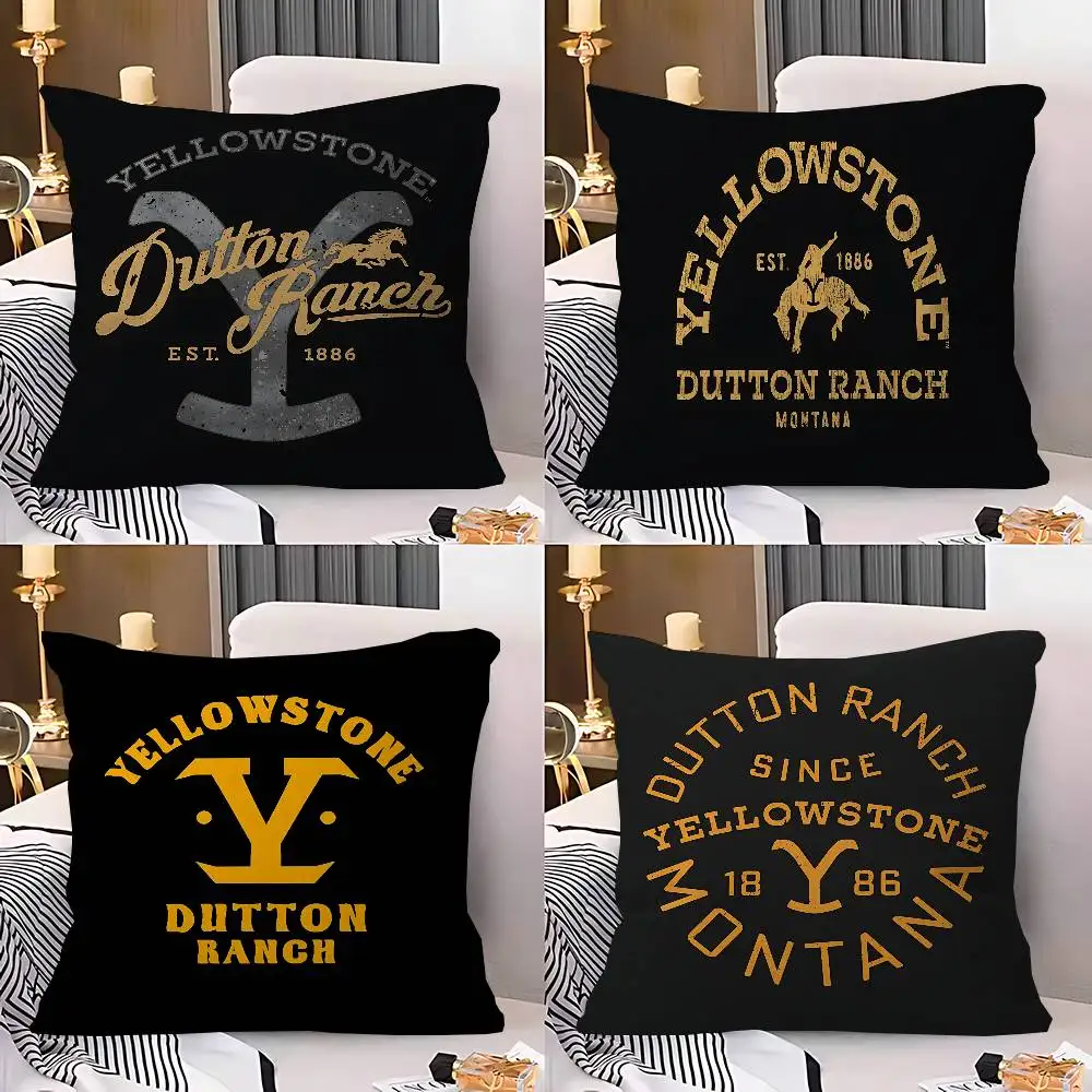 Popular Y-Yellowstone D-Dutton R-Ranch Cushion Cover Polyester Cushions Decorative Throw Pillows Home Decoration Pillowcover
