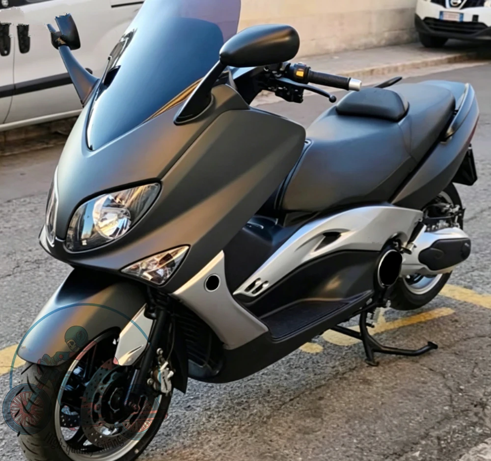 Kit Carene Complete Nuove in ABS di Alta Qualità per YAMAHA TMAX 500 2001-2007 Set Carrozzeria Argento Nero