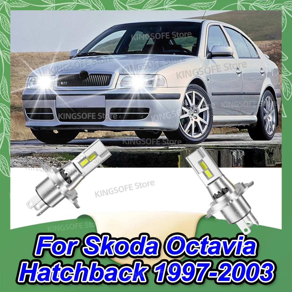 

50000LM LED Lights Bulb with Fan Wireless Car Headlights 12V For Skoda Octavia Hatchback 1997 1999 2000 2001 2002 2003