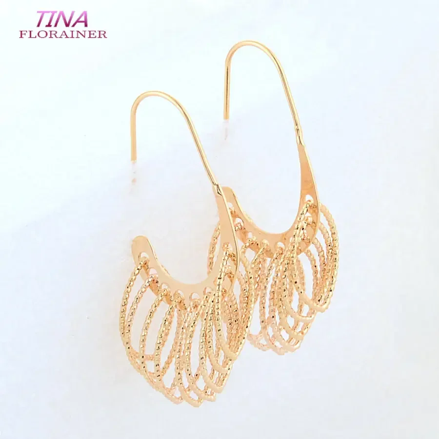 2PCS 21*49MM 14K Gold Color Brass Oval Shaped Earrings Hoops High Quality Jewelry Making Supplies Diy Findings Accessories