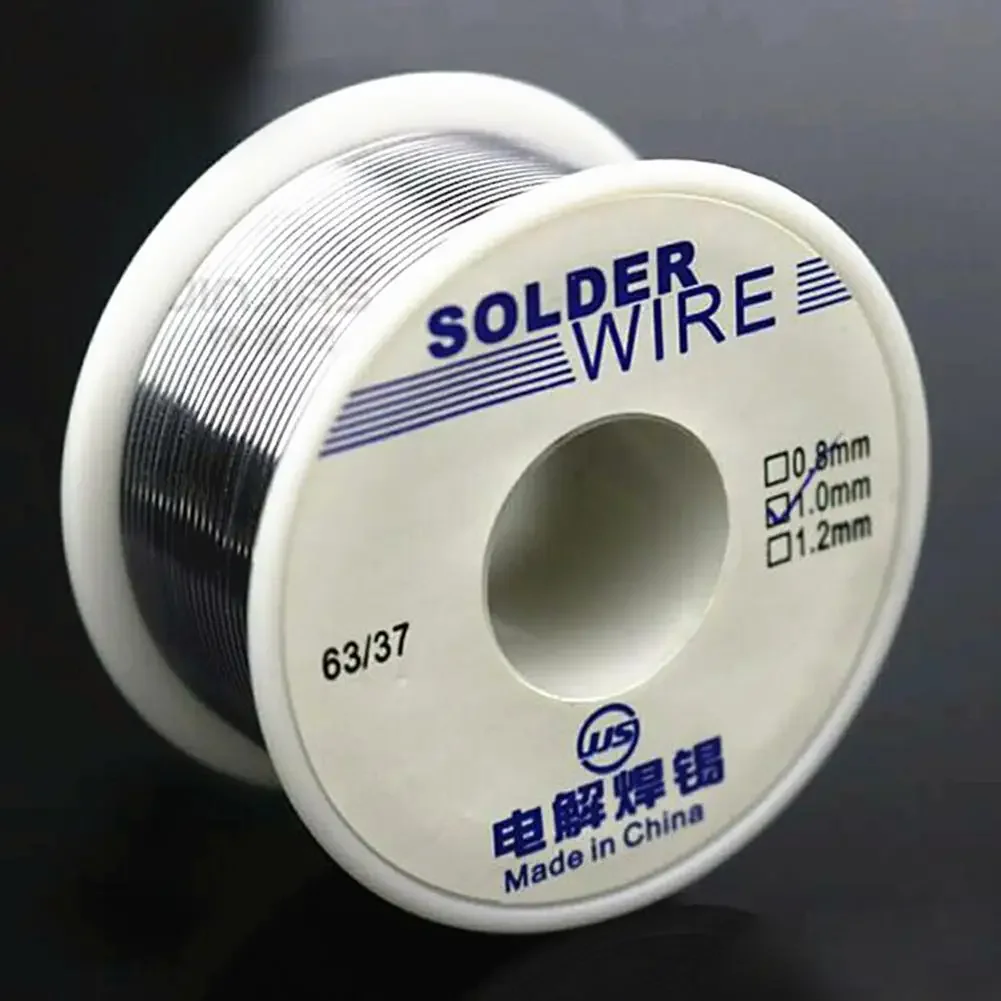جديد 100g 0.6/0.8/1/1.2 63/37 تدفق 2.0% 45FT القصدير الرصاص القصدير سلك تذوب الصنوبري الأساسية لحام لحام سلك لفة لا نظيفة