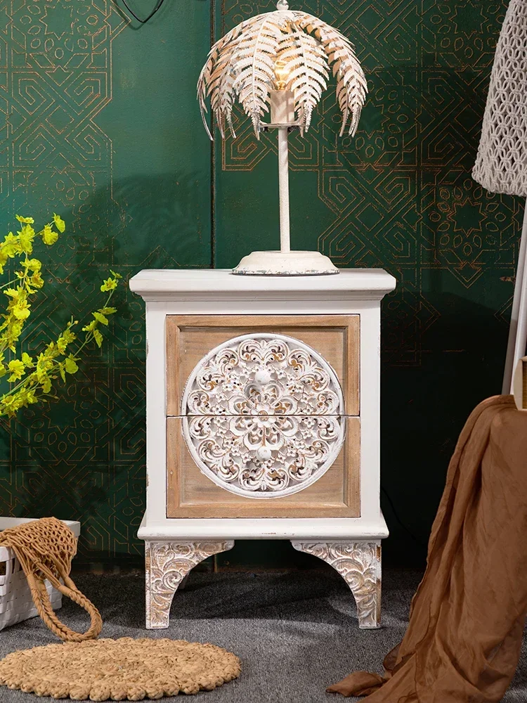 Retro Solid Wood Side Table for Bedroom Long Lasting Easy Assembly Easy to Clean Durable Build Premium Quality Modern Design