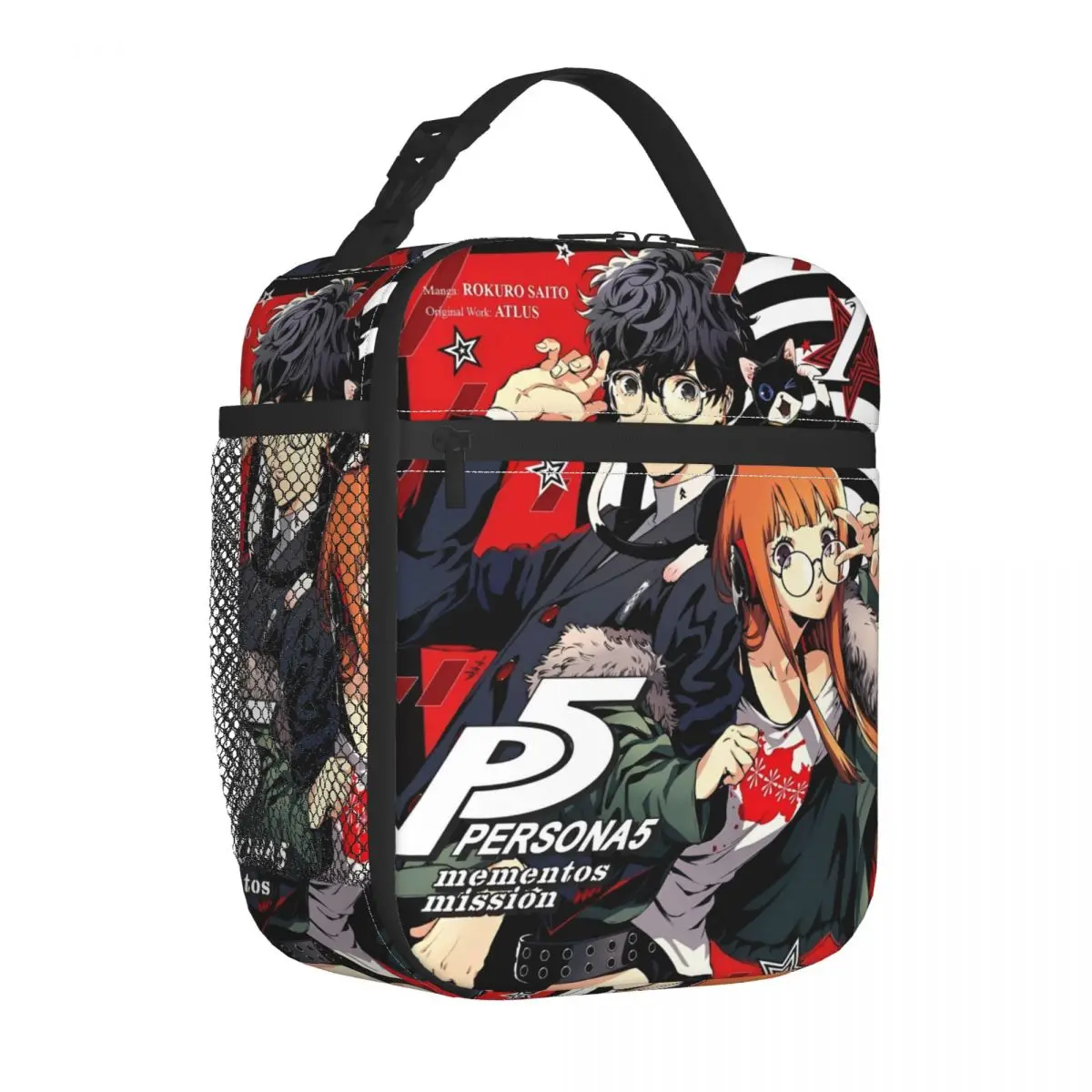 Personas Video Games Insulated Lunch Bags Cooler Bag  Lunch Container Large Tote Lunch Box Food Bag School Picnic