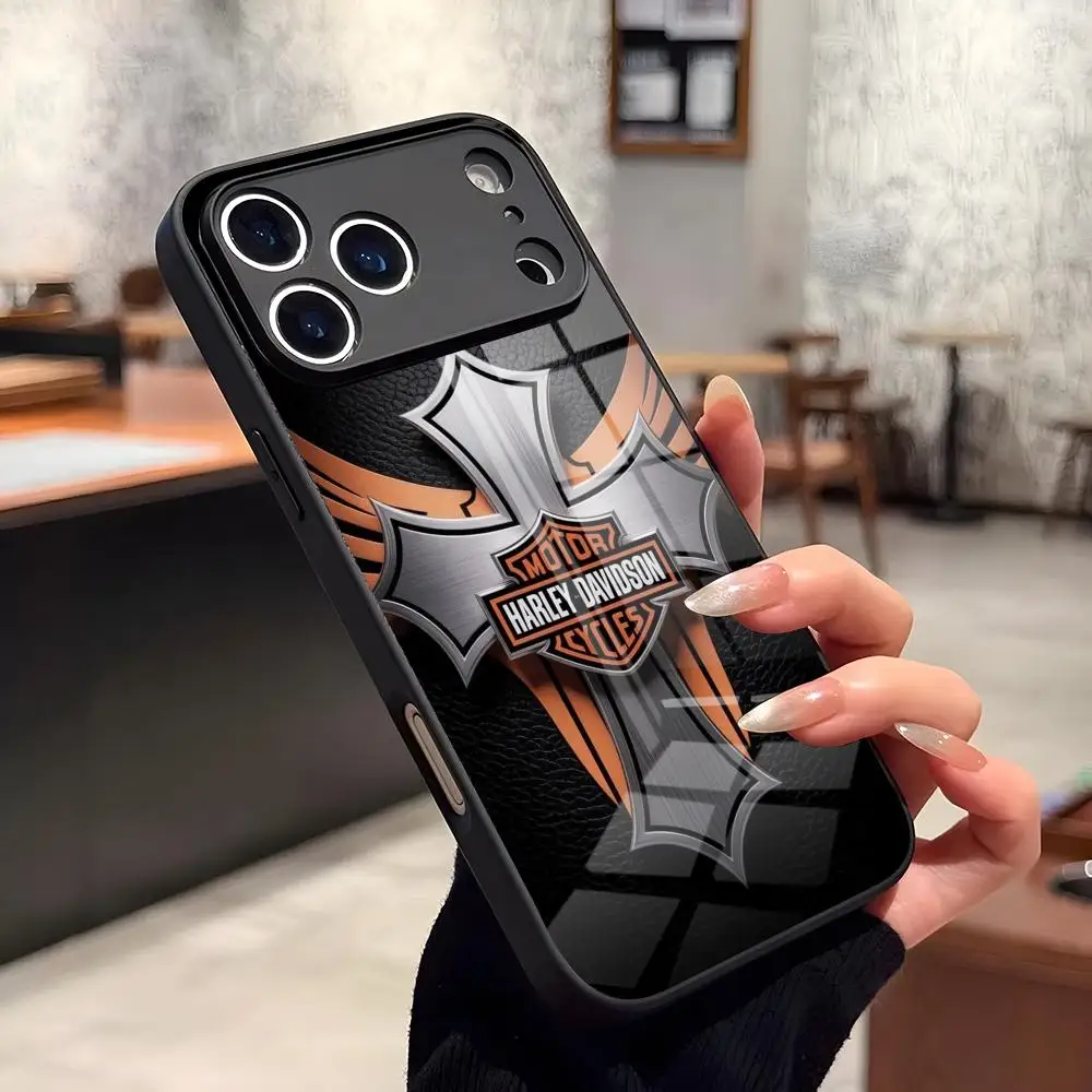 Cool H-Harley Car d-Davidson Phone Case for Iphone 17 Air 16 15 14 12 11 13 Pro Max Mini X Xr Xs Se Puls glass Cover
