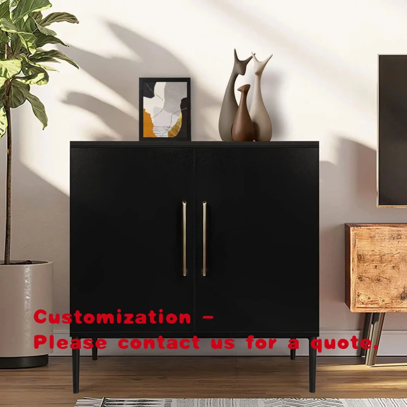 

custom.Black Storage Cabinet Modern Accent Buffet Cabinet Standing Sideboard and Buffet Storage Cabinet with Door