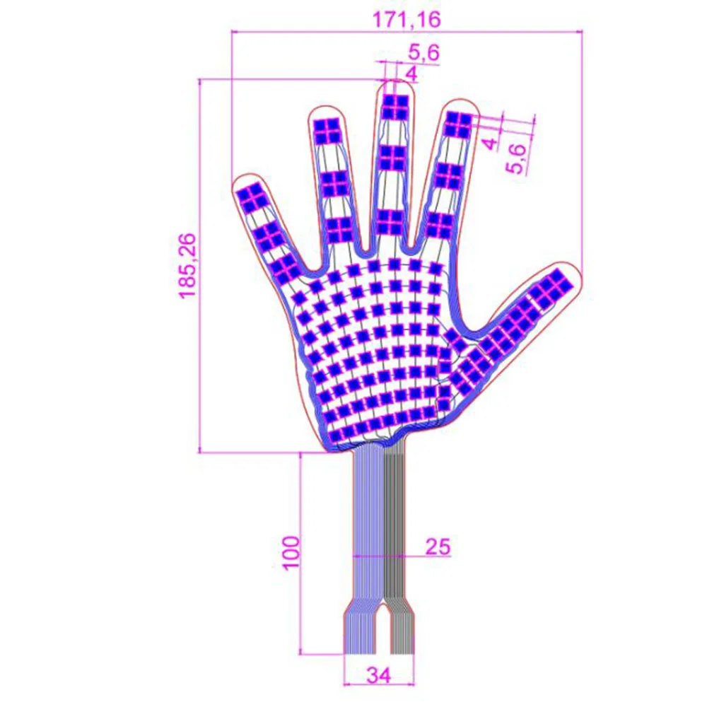 Taidacent الروبوتية قبضة اليد قوة الاستشعار روبوت اليد يمكن ارتداؤها مرنة رقيقة فيلم ضغط الوسادة FSR لقياس قوة قبضة
