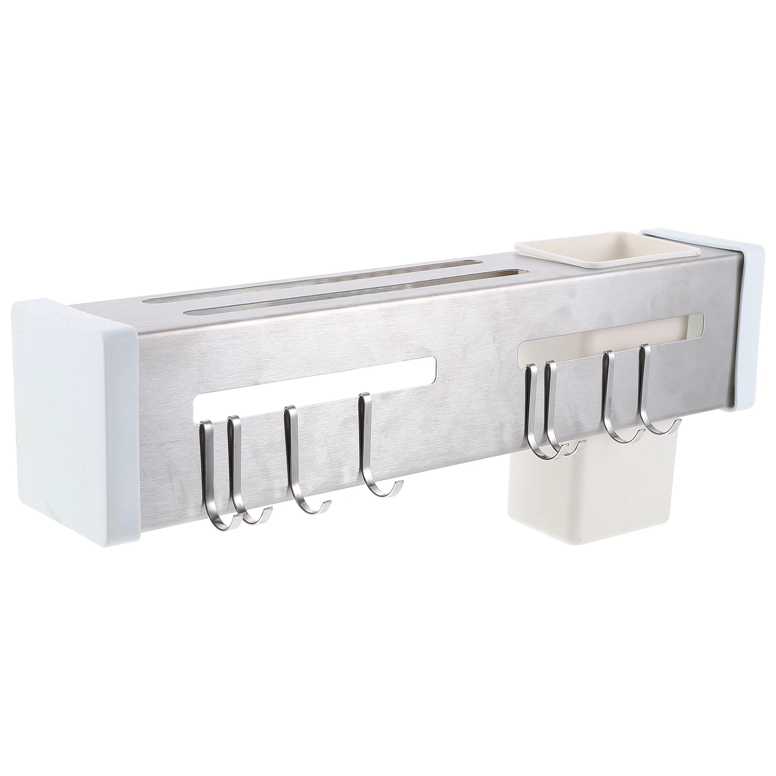 

Wall Mount Chopstick Holder Stainless Steel Utensil Holder for Spoons Forks and Kitchen Tools Storage Cutting Board Organizer