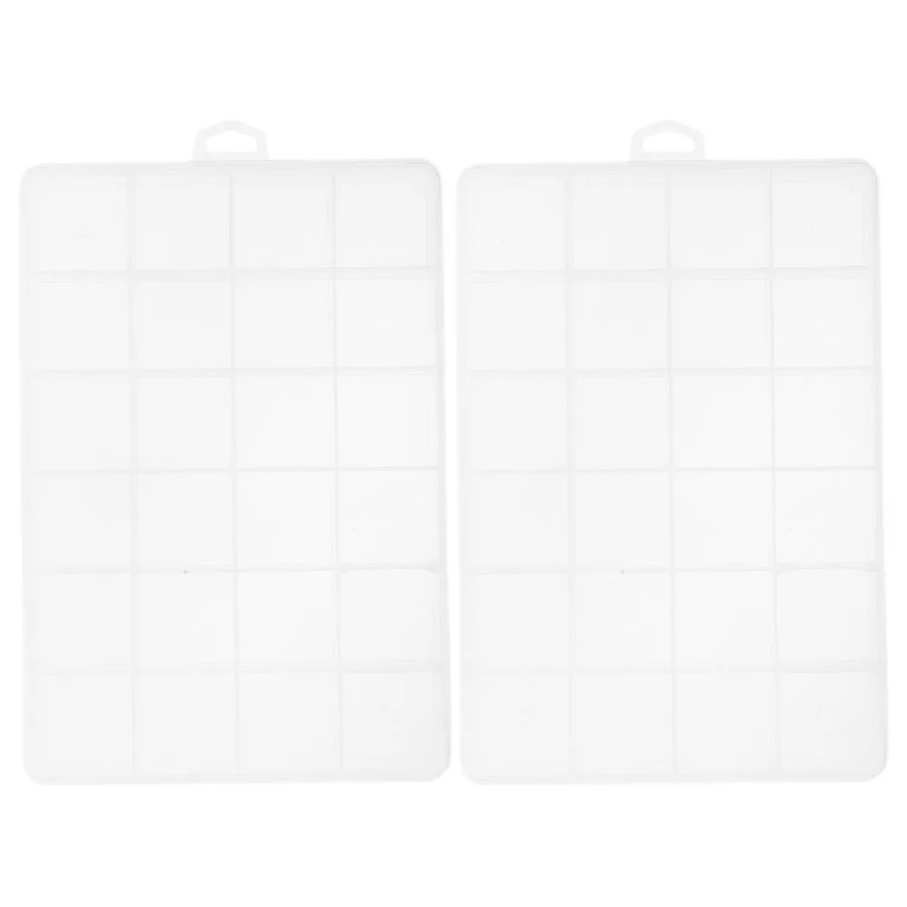 

2 Pcs Fishing Gear Storage Box Bait Container Organizer Lure Jewelry Case Beads